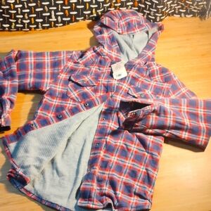 NWT_Rooer Insulated Hooded Flannel Girl's Sz L